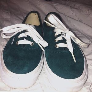 GREEN SUEDE VANS
